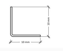 Ilcom Profilé Carrelage<Profilé décoratif Li Angle intérieur en acier inoxydable Argent satiné - 10 mm x 2700 mm x 0,65 ep.