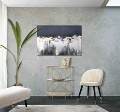 Mauro Ferretti Panneau Tasseau Bois<Impression sur toile abstraite multicolore cm 80x3x120