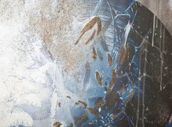 Mauro Ferretti Impression sur toile avec applications multicolores cm 80x3,8x120- Panneau Tasseau Bois