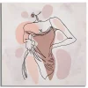 Mauro Ferretti Impression sur toile femme multicolore cm 80x2,8x80- Panneau Tasseau Bois