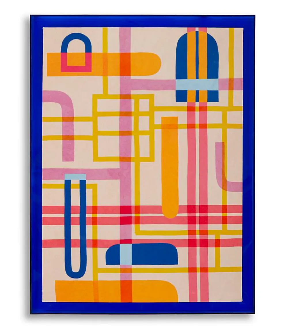 Mauro Ferretti Impression sur toile laquée avec cadre acrylique cm 60x3,3x80- Panneau Tasseau Bois