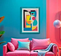 Mauro Ferretti Impression sur toile laquée avec cadre acrylique cm 50x3,3x70- Panneau Tasseau Bois