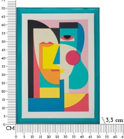 Mauro Ferretti Impression sur toile laquée avec cadre acrylique cm 50x3,3x70- Panneau Tasseau Bois