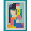 Mauro Ferretti Impression sur toile laquée avec cadre acrylique cm 50x3,3x70- Panneau Tasseau Bois