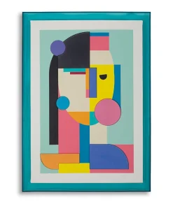 Mauro Ferretti Impression sur toile laquée avec cadre acrylique cm 50x3,3x70- Panneau Tasseau Bois