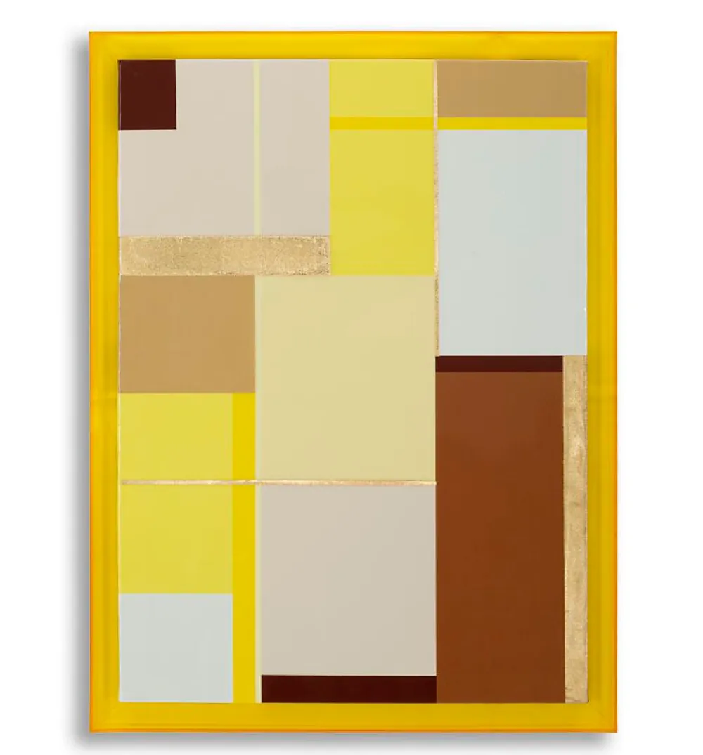 Mauro Ferretti Impression sur toile laquée avec cadre acrylique cm 60x3,3x80- Panneau Tasseau Bois
