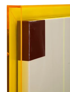 Mauro Ferretti Impression sur toile laquée avec cadre acrylique cm 60x3,3x80- Panneau Tasseau Bois