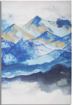 Mauro Ferretti Impression sur toile multicolore paysage cm 80x3x120- Panneau Tasseau Bois