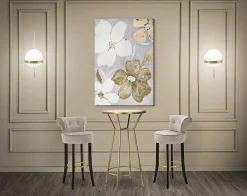 Mauro Ferretti Impression sur toile multicolore fleur cm 80x3x120- Panneau Tasseau Bois