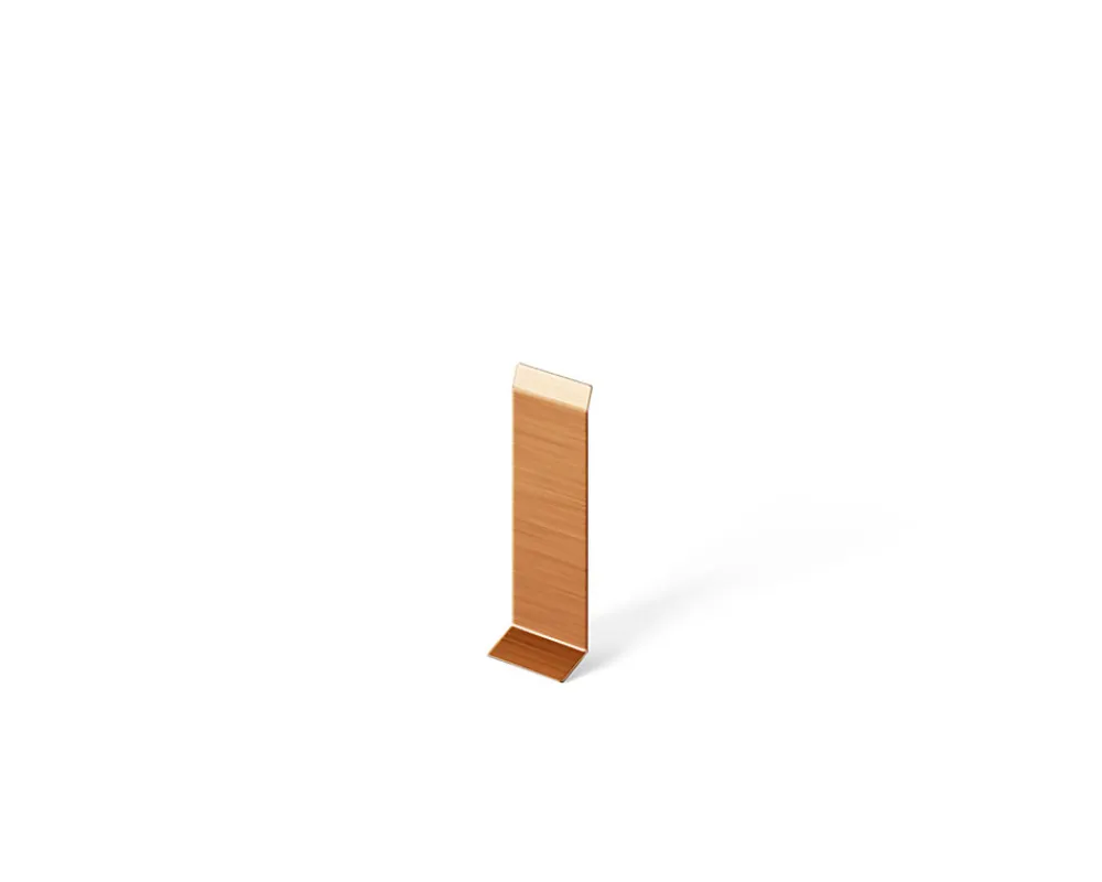 Ilcom Jeu FI en acier inoxydable pour plinthe Cuivre satiné - 80mm x 30mm x 12mm- Plinthe Pour Parquet Et Stratifié