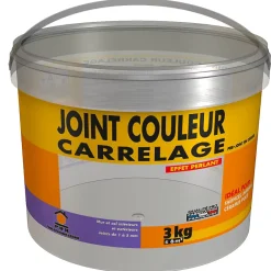 Prb Joint de Carrelage Fin A16 Gris Clair 3kg - Finition Esthétique, Haute Résistance à lEau et à lAbrasion - Intérieur / Extérieur- Joint Carrelage Sol