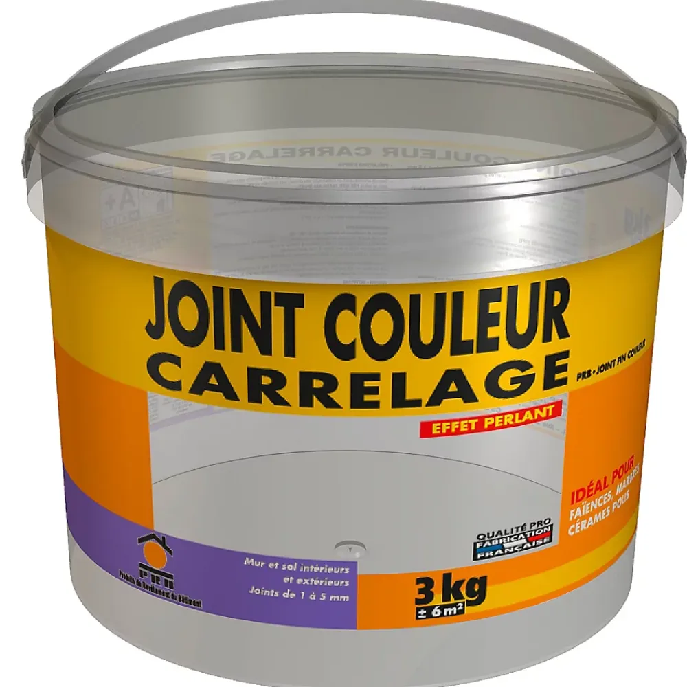 Prb Joint de Carrelage Fin B20 Blanc 3kg - Finition Esthétique, Haute Résistance à lEau et à lAbrasion - Intérieur / Extérieur- Joint Carrelage Sol