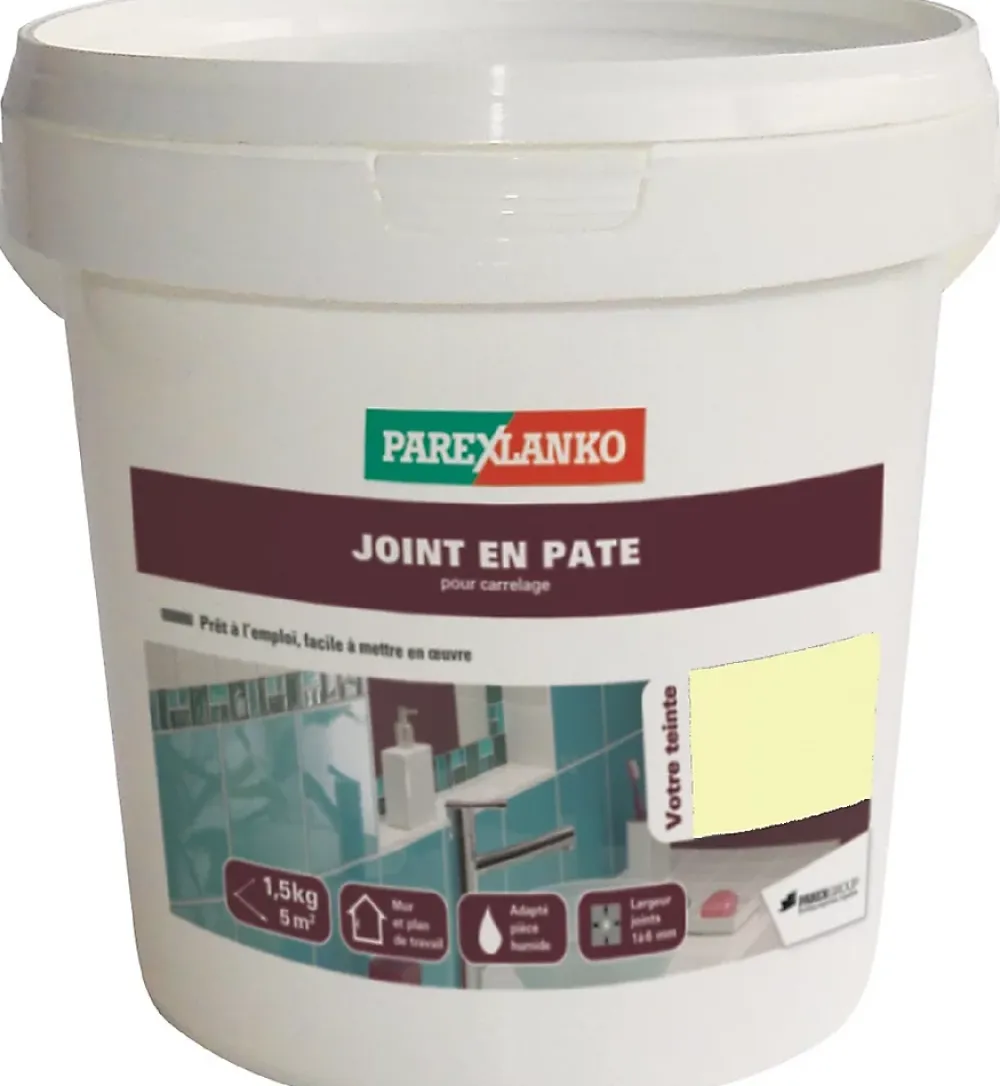 Parexlanko Joint en pâte 1,5 kg écru- Joint Carrelage Mural