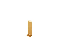 Ilcom Joint FI en acier inoxydable pour plinthe Or satiné - 100mm x 30mm x 12mm- Plinthe Pour Parquet Et Stratifié