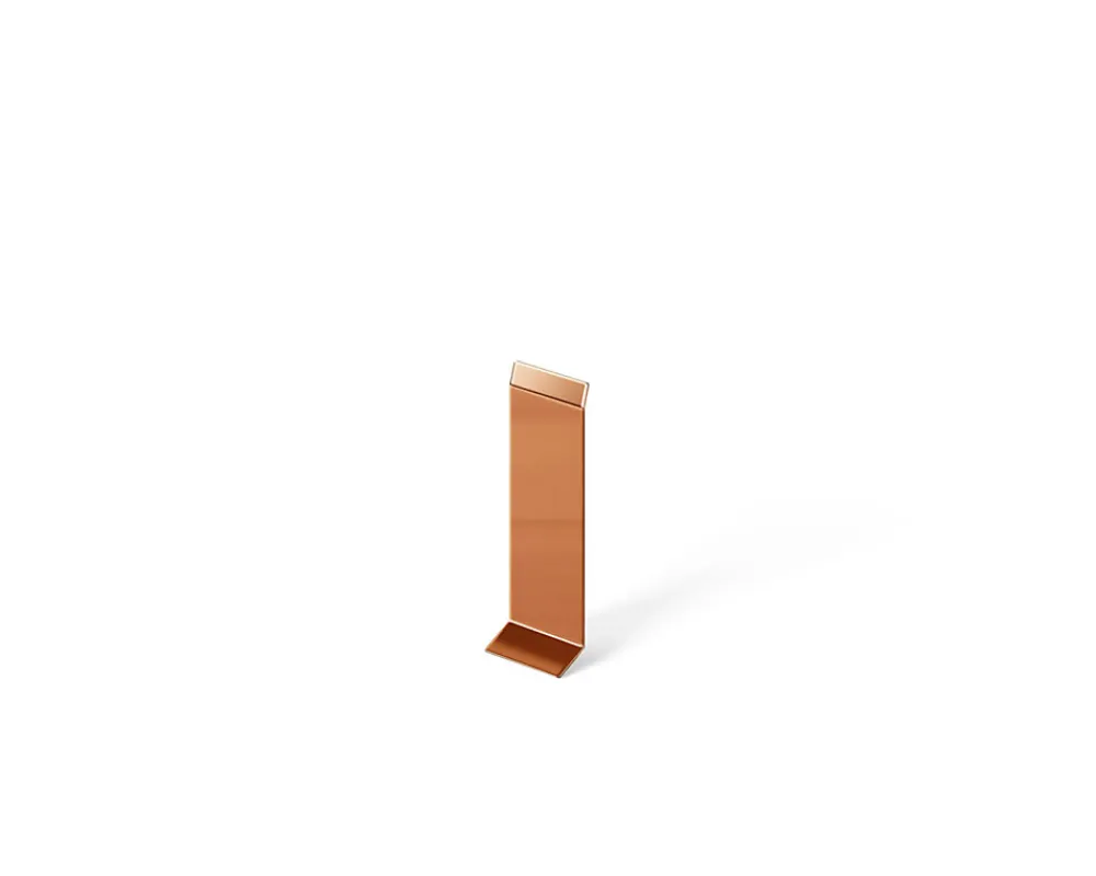 Ilcom Joint FI en acier inoxydable pour plinthe Cuivre poli - 60mm x 30mm x 12mm- Plinthe Pour Parquet Et Stratifié