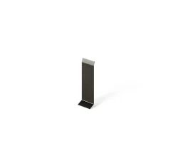 Ilcom Joint FI en acier inoxydable pour plinthe Noir satiné - 80mm x 30mm x 12mm- Plinthe Pour Parquet Et Stratifié