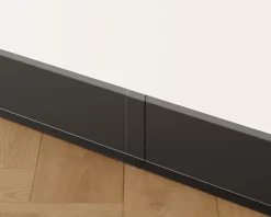 Ilcom Joint FI en acier inoxydable pour plinthe Noir mat - 100mm x 30mm x 12mm- Plinthe Pour Parquet Et Stratifié