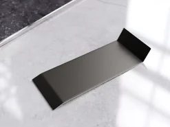 Ilcom Joint FI en acier inoxydable pour plinthe Noir mat - 80mm x 30mm x 12mm- Plinthe Pour Parquet Et Stratifié