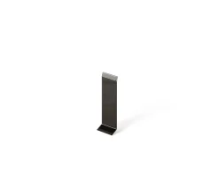 Ilcom Joint FI en acier inoxydable pour plinthe Noir poli - 80mm x 30mm x 12mm- Plinthe Pour Parquet Et Stratifié