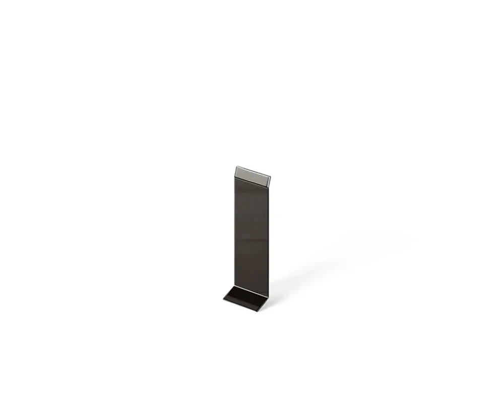 Ilcom Joint FI en acier inoxydable pour plinthe Noir poli - 80mm x 30mm x 12mm- Plinthe Pour Parquet Et Stratifié