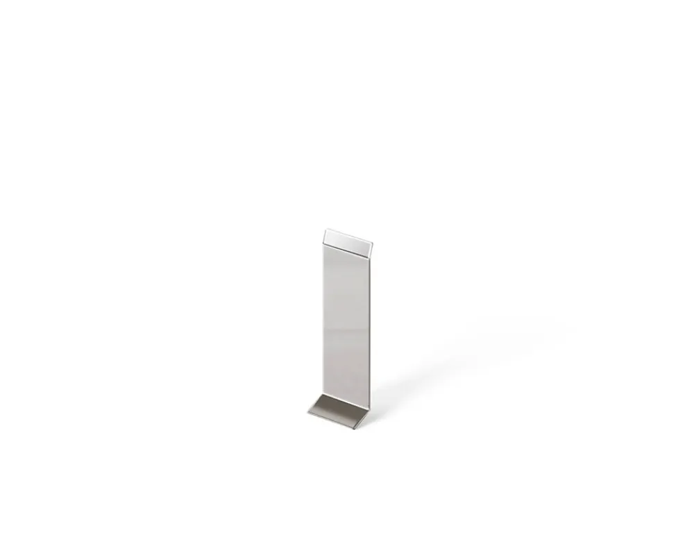 Ilcom Joint FI en acier inoxydable pour plinthe Argent poli - 80mm x 30mm x 12mm- Plinthe Pour Parquet Et Stratifié