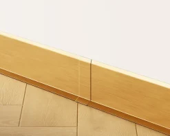 Ilcom Plinthe Pour Parquet Et Stratifié<Joint FI en acier inoxydable pour plinthe Or satiné - 60mm x 30mm x 12mm