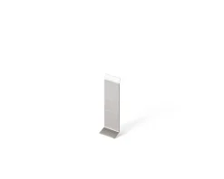 Ilcom Joint FI en acier inoxydable pour plinthe Argent satiné - 60mm x 30mm x 12mm- Plinthe Pour Parquet Et Stratifié
