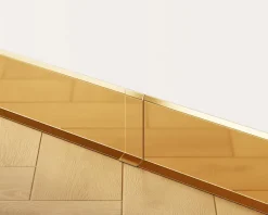 Ilcom Plinthe Pour Parquet Et Stratifié<Joint FI en acier inoxydable pour plinthe Or poli - 60mm x 30mm x 12mm
