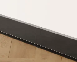Ilcom Joint FI en acier inoxydable pour plinthe Noir satiné - 100mm x 30mm x 12mm- Plinthe Pour Parquet Et Stratifié