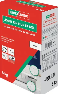 Parexlanko Joint Carrelage Sol|Joint Carrelage Mural<Joint fin pour carrelage mur et sol blanc 5 kg