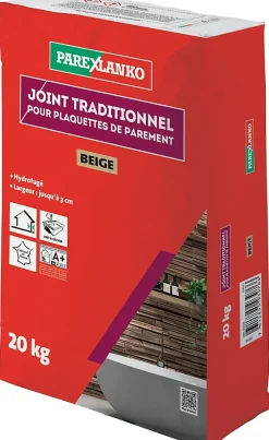 Parexlanko Joint pour plaquettes de parement intérieur et extérieur beige poudre 20kg- Plaquette De Parement|Plaquette De Parement