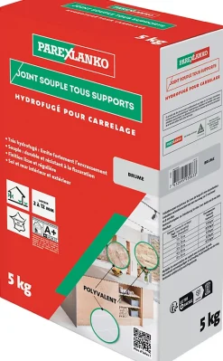 Parexlanko Joint souple tous supports brume 5 kg- Joint Carrelage Sol|Joint Carrelage Mural
