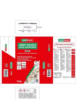 Parexlanko Joint souple tous supports brume 10 kg- Joint Carrelage Sol|Joint Carrelage Mural