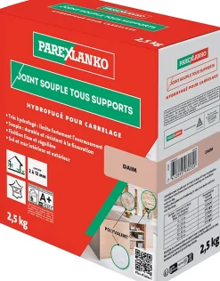 Parexlanko Joint souple tous supports daim 2,5 kg- Joint Carrelage Mural|Joint Carrelage Sol