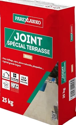 Parexlanko Joint spécial terrasse beige 25Kg- Joint Carrelage Sol