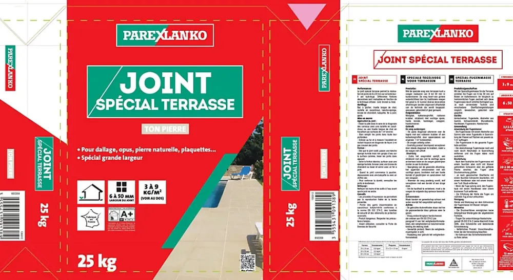 Parexlanko Joint Carrelage Sol<Joint spécial terrasse ton pierre 25 kg