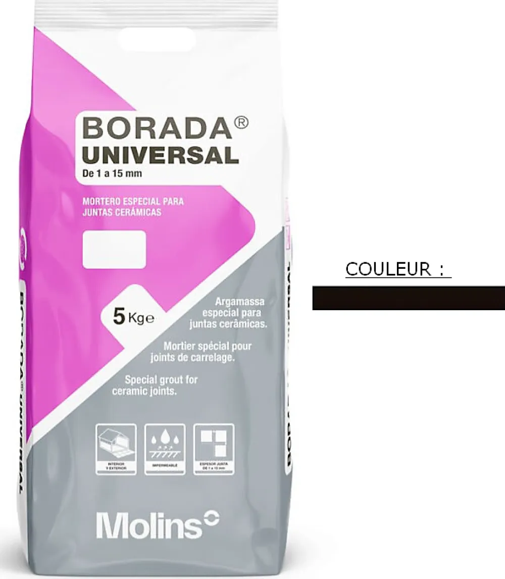 Propamsa Joint Carrelage Sol<Joint tous types de carrelage et mosaïque BORADA UNIVERSAL Nero 5kg