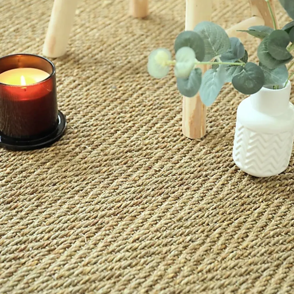 Décoweb Sisal Et Jonc De Mer|Sisal Et Jonc De Mer<Jonc de mer - Bihar - Fin chevron - Rouleau de 2m x 16m