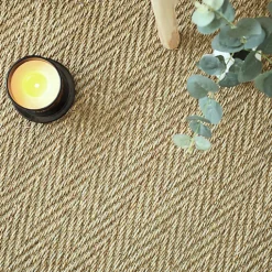 Décoweb Jonc de mer - Bihar - Fin chevron - Rouleau de 2m x 8m- Sisal Et Jonc De Mer|Sisal Et Jonc De Mer