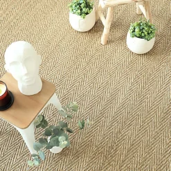 Décoweb Jonc de mer - Bihar - Fin chevron - Rouleau de 2m x 15m- Sisal Et Jonc De Mer|Sisal Et Jonc De Mer