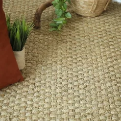 Décoweb Jonc de mer - Chennai - Natté 4x4 - Rouleau de 2m x 1m- Sisal Et Jonc De Mer|Sisal Et Jonc De Mer