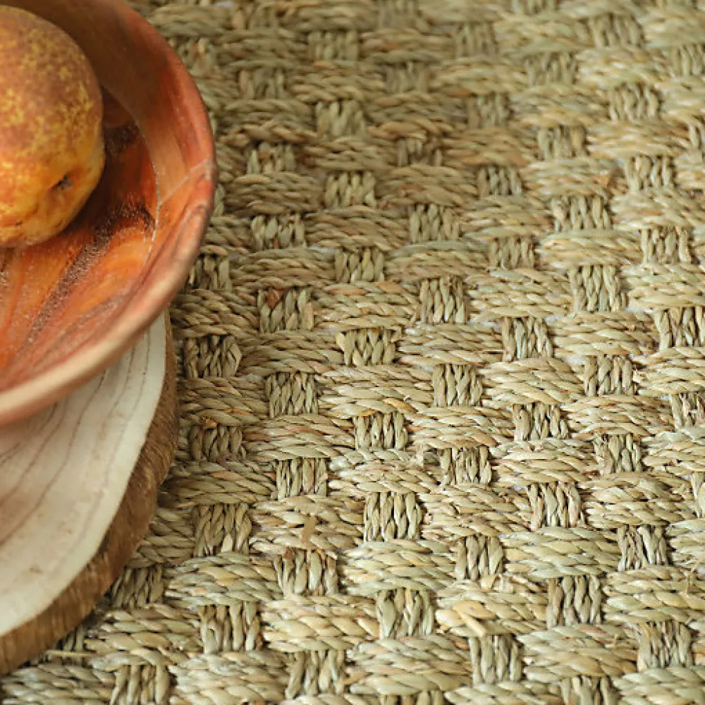 Décoweb Jonc de mer - Chennai - Natté 4x4 - Rouleau de 2m x 1m- Sisal Et Jonc De Mer|Sisal Et Jonc De Mer