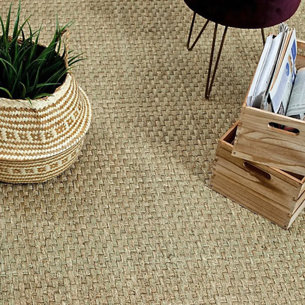 Décoweb Jonc de mer - Paro - Fin Natté 4x4 - Rouleau de 2m x 7m- Sisal Et Jonc De Mer|Sisal Et Jonc De Mer