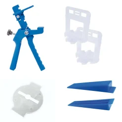 Diamwood Expert En Equipement Kit 301 pcs de Pose Carrelage 100 Croisillons 1 mm Autonivelants + 1 Pince + 100 Cales + 100 pcs Bagues de Protection - Diamwood- Outils Du Carreleur