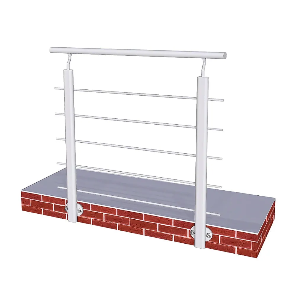 Saniland Garde-Corps, Balustrade<Kit Balustrade 1ml garde-corps avec 5 traverses fixation latérale en aluminium Gris mat