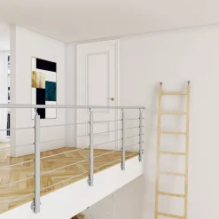 Saniland Garde-Corps, Balustrade<Kit Balustrade 1ml garde-corps avec 5 traverses fixation latérale en aluminium Gris mat