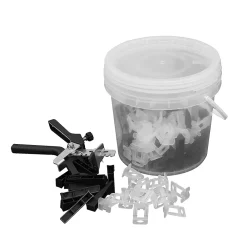 Kit complet 100 croisillons niveleurs écart 2 mm + 100 cales de nivellement + 1 pince Diall- Outils Du Carreleur