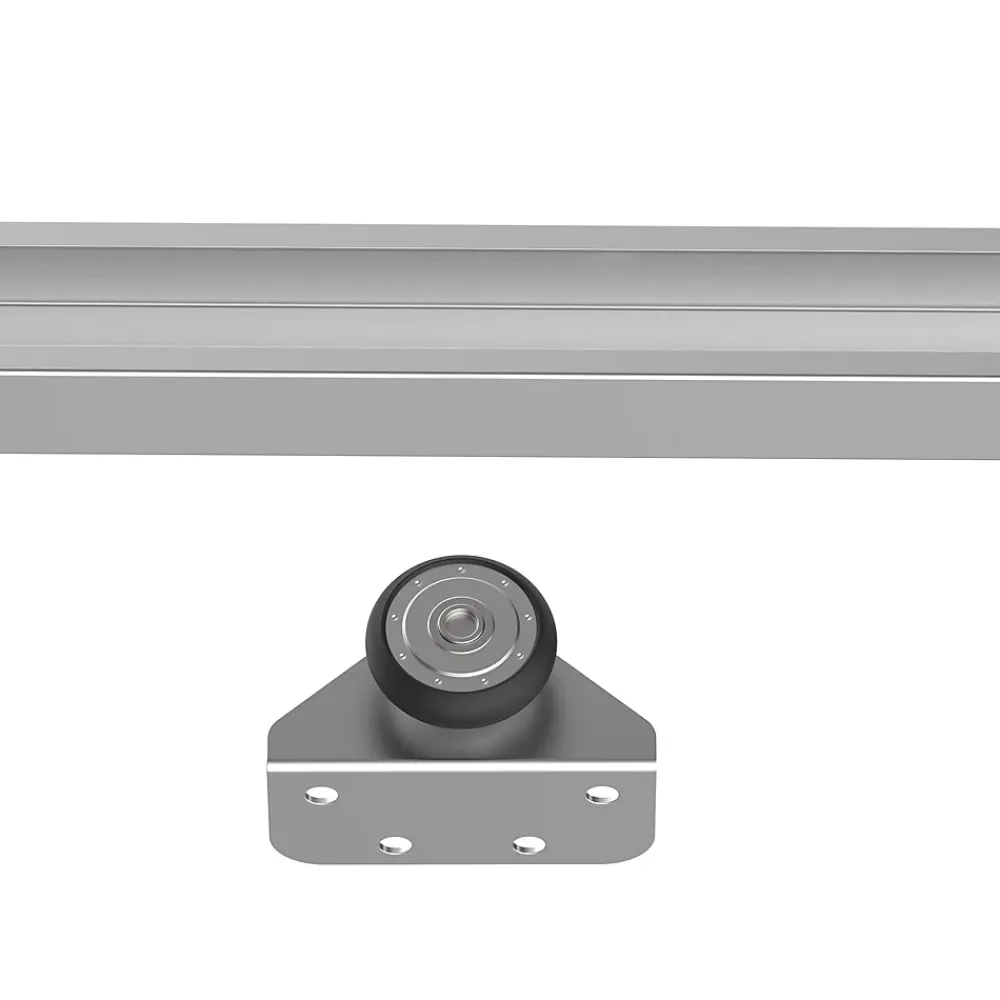 Homcom Kit complet porte coulissante 4 x 93 cm (p x l): rail, roulettes, visserie- Porte Coulissante