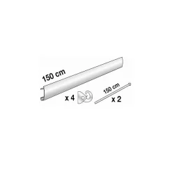 LE CROCHET X Kit déco en aluminium coloris argent, 1m50.- Moulure