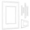 Deccart Kit de 2 cadres muraux (8 pièces) DP1 et DP1 mini 39x65+65x99, polystyrène dur antichoc, prêt à poser.- Panneau Mural Décoratif